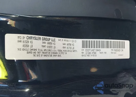 2014 Fiat 500C Abarth из США, поврежденный, VIN 3C3CFFJHXET190424